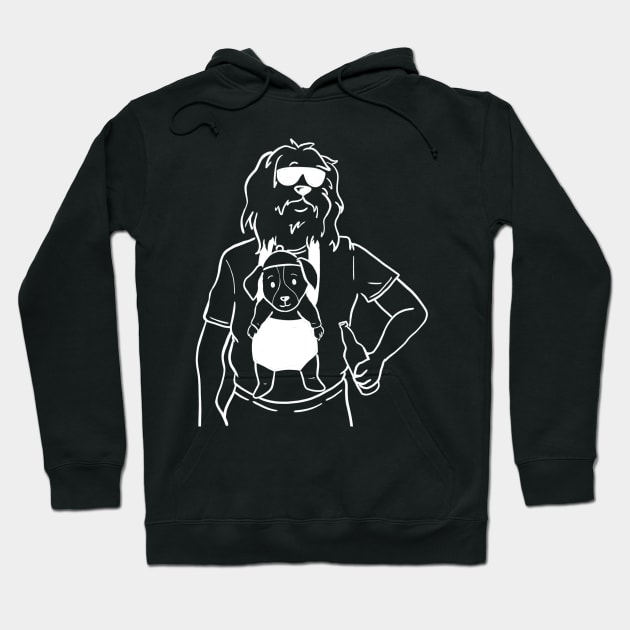 DOG VEGAS White Hoodie by CharlieCreator